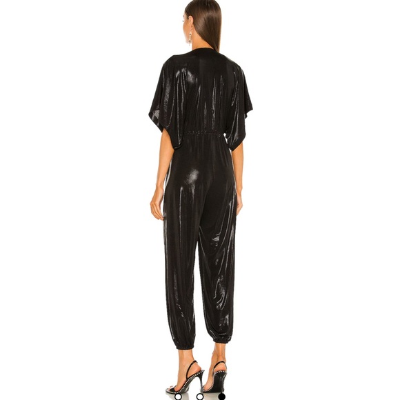 Norma Kamala Black Rectangle Jog Jumpsuit - Picture 2 of 7